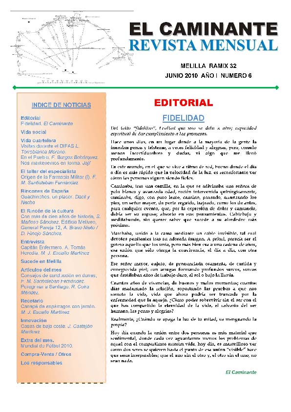 Portada de EL CAMINANTE núm. 6 POrtada de EL CAMINANTE núm. 6