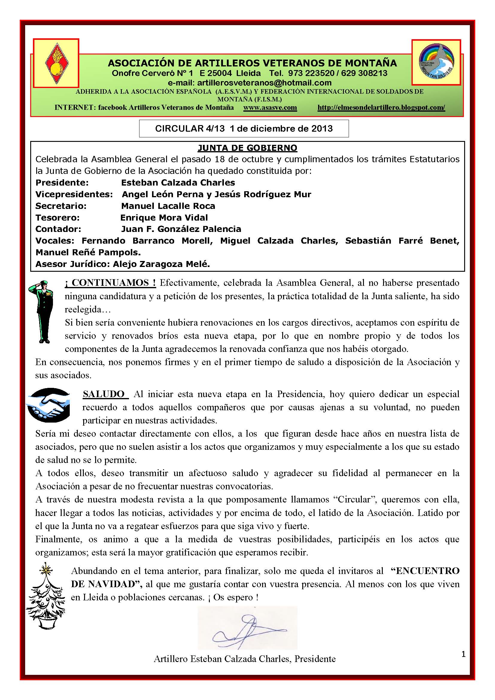 Revista AAVM. CIRCULAR 4-13r Revista AAVM. CIRCULAR 4-13r